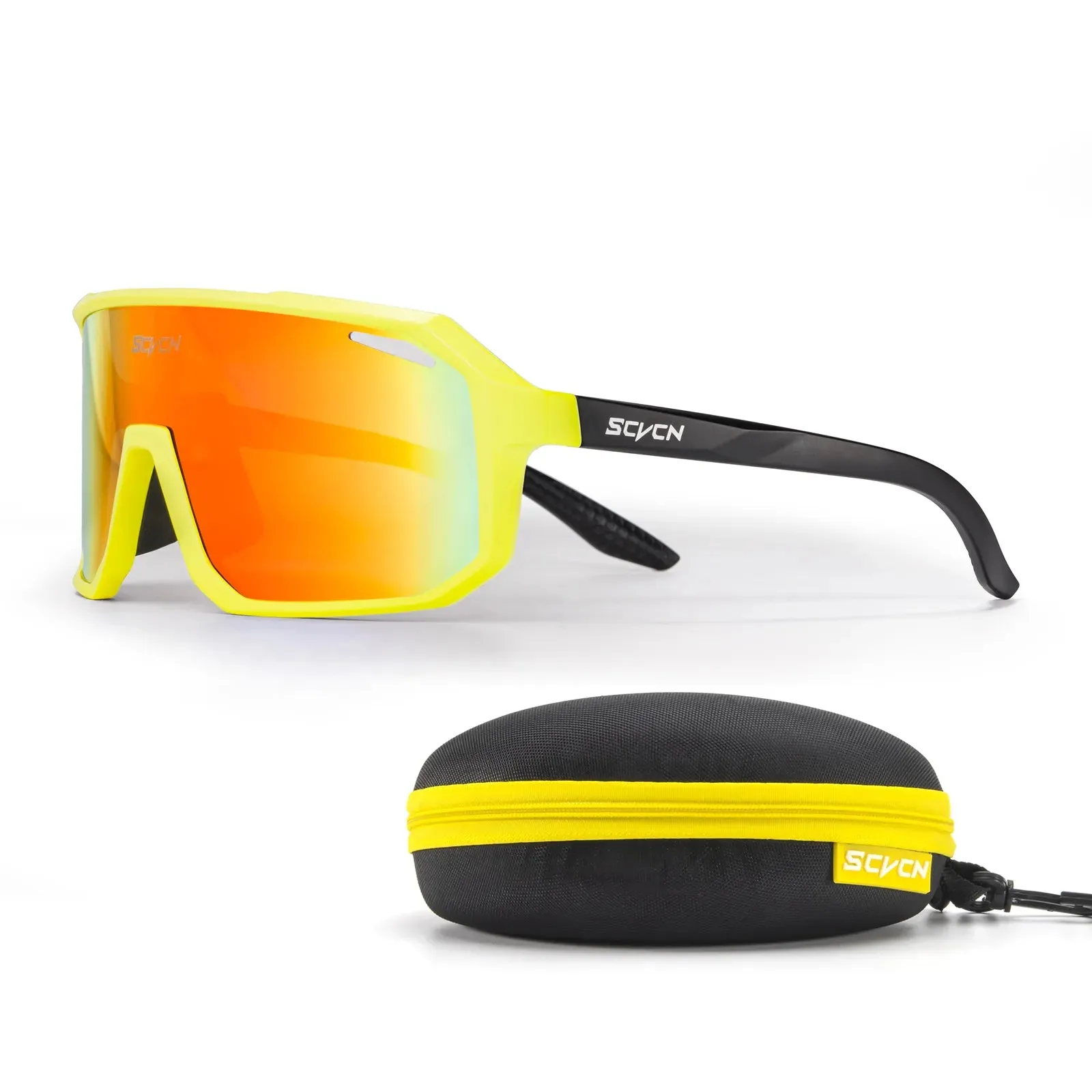 SCVCN Men Women Outdoor Sports Photochromic Cycling Sunglasses Male MTB Bicycle Glasses  Road Running Fishing Goggles With Case