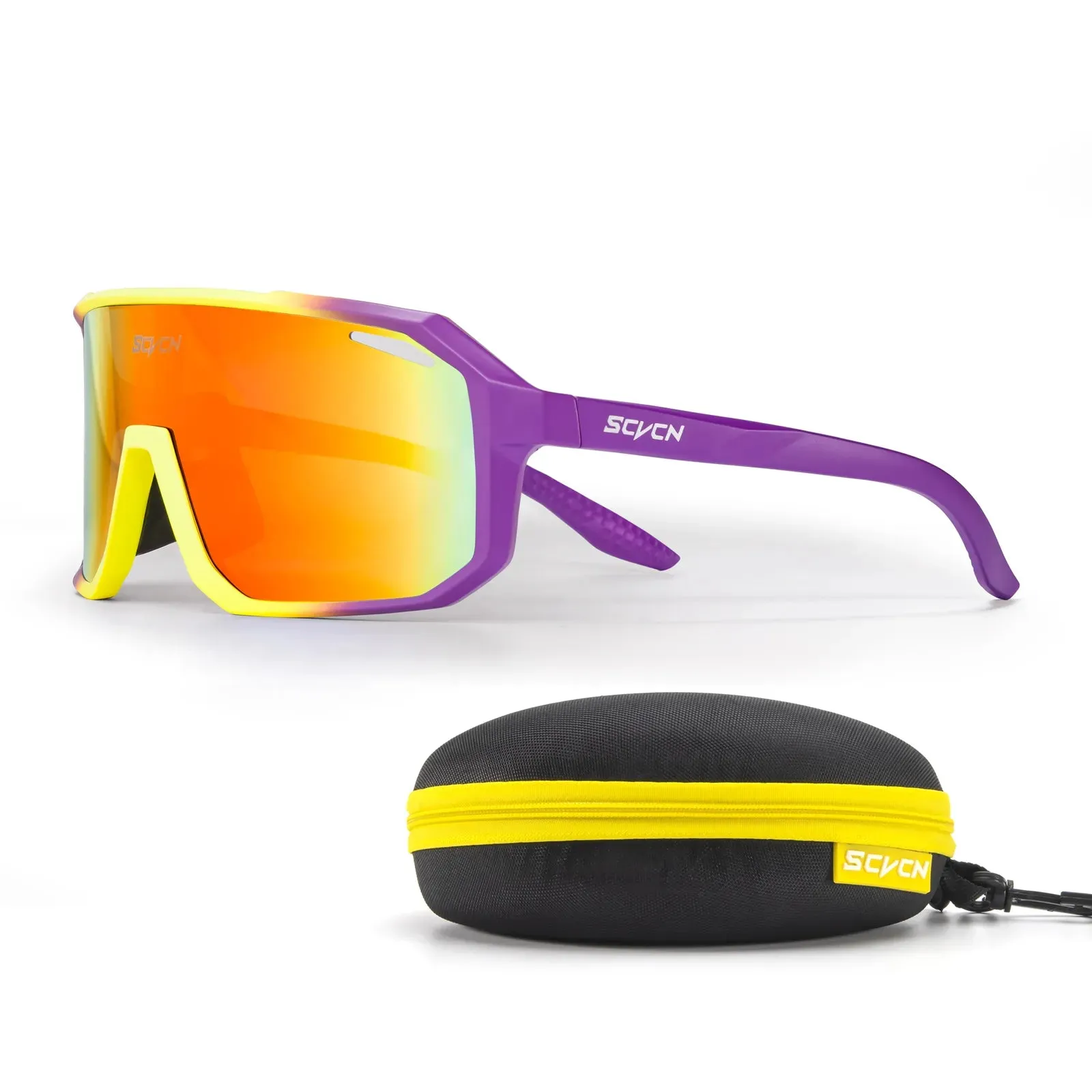 SCVCN Men Women Outdoor Sports Photochromic Cycling Sunglasses Male MTB Bicycle Glasses  Road Running Fishing Goggles With Case