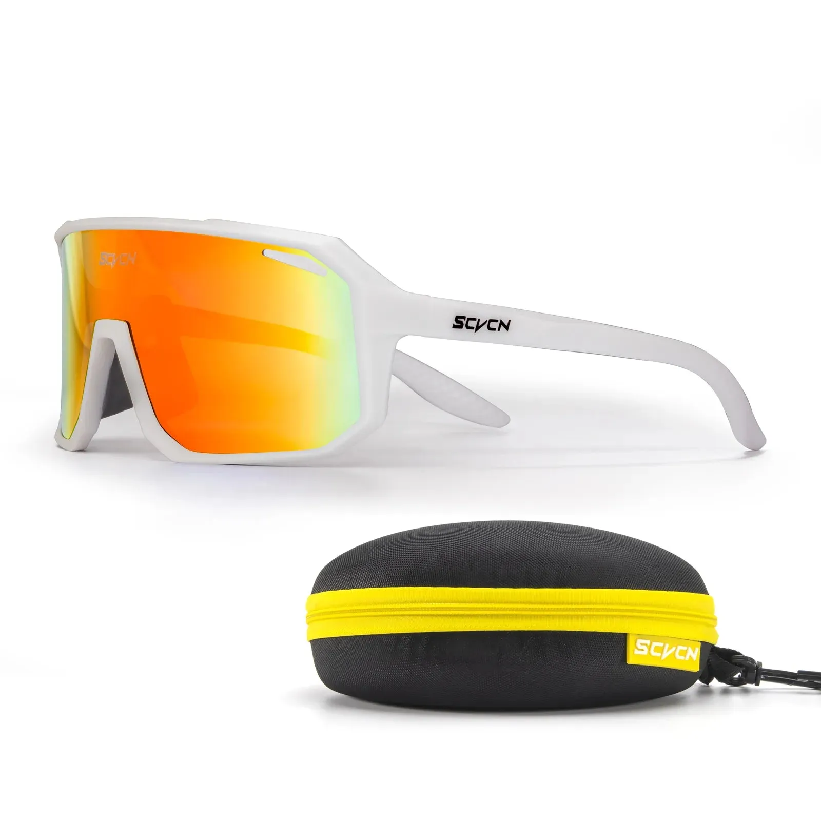 SCVCN Men Women Outdoor Sports Photochromic Cycling Sunglasses Male MTB Bicycle Glasses  Road Running Fishing Goggles With Case