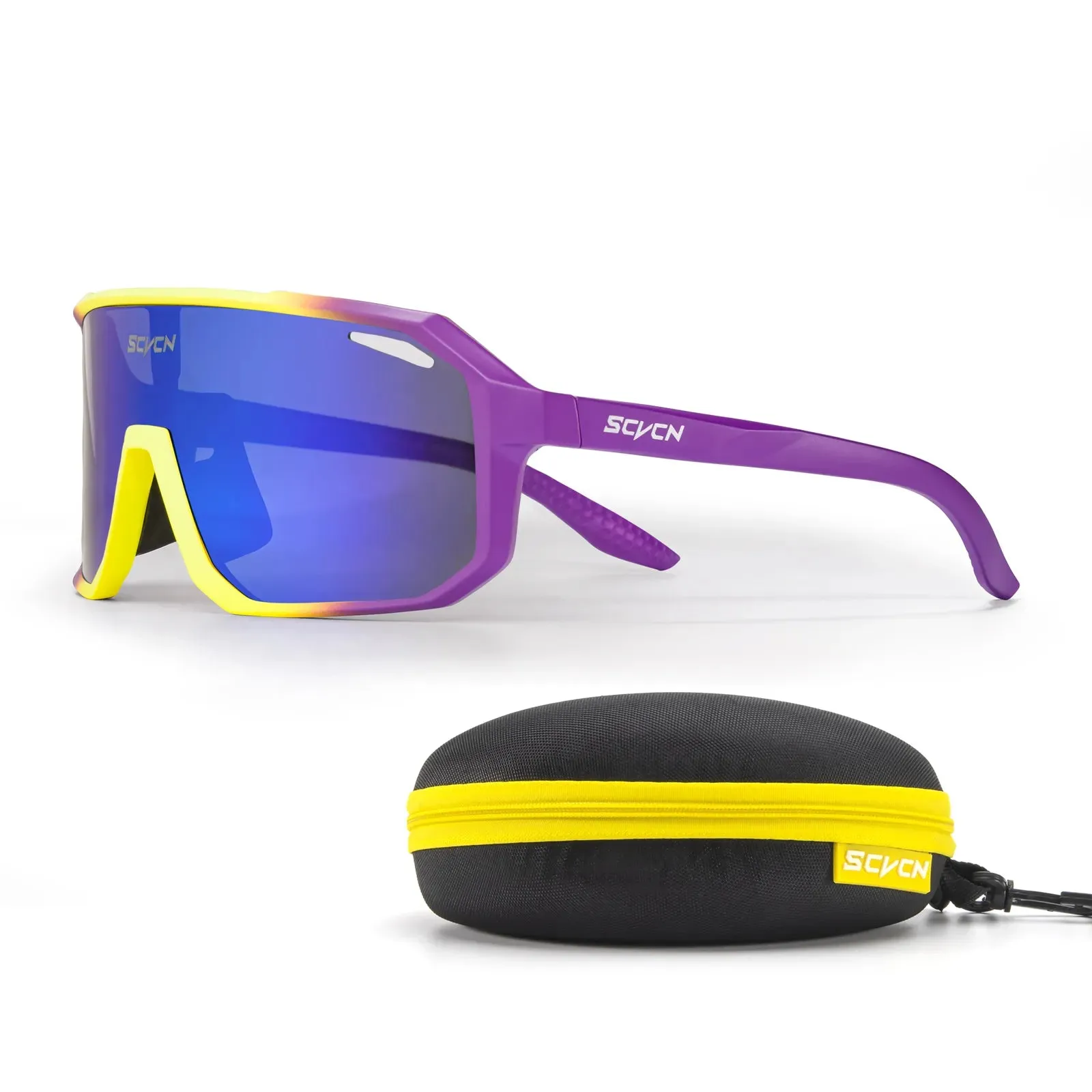 SCVCN Men Women Outdoor Sports Photochromic Cycling Sunglasses Male MTB Bicycle Glasses  Road Running Fishing Goggles With Case