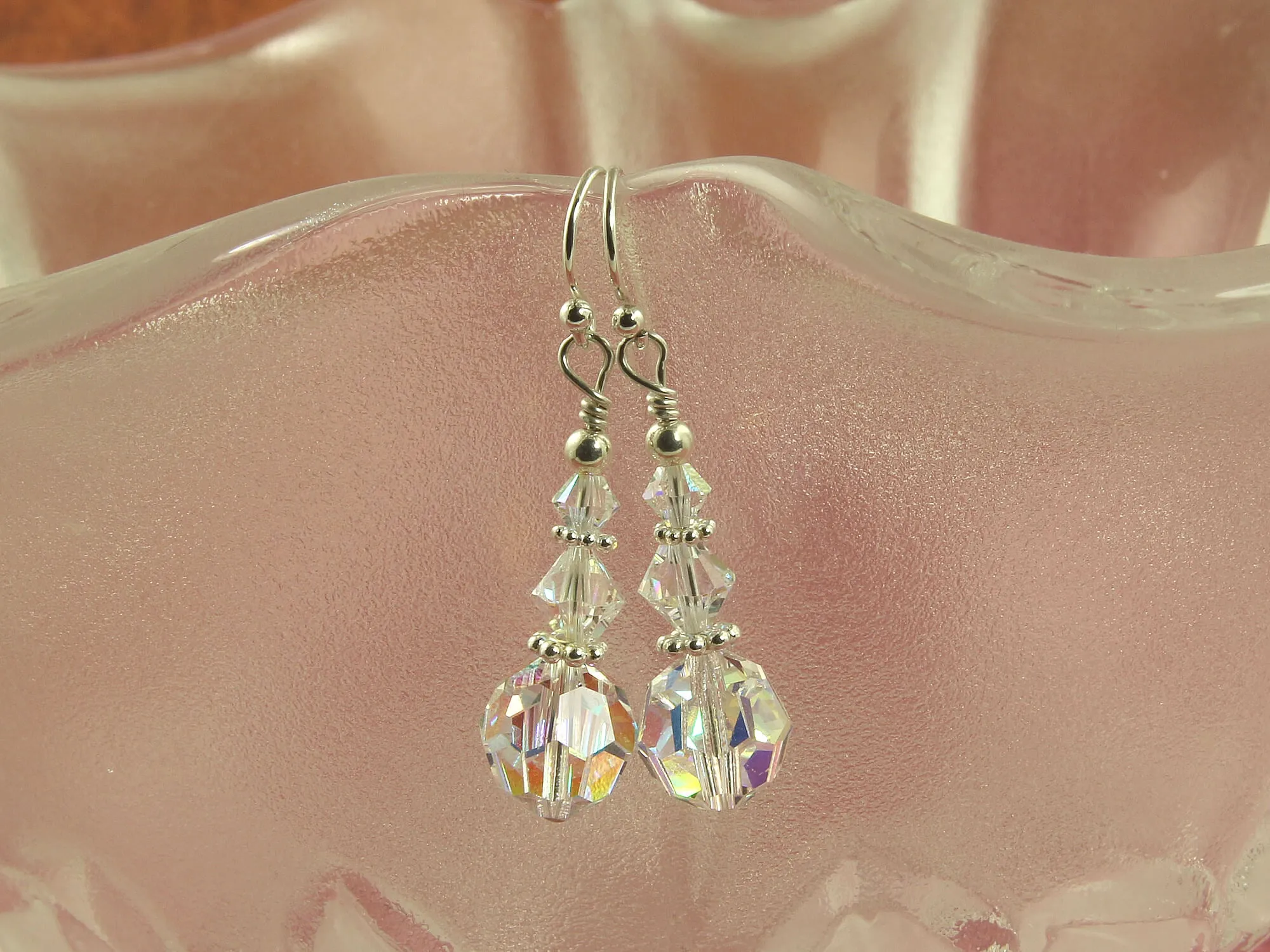 Shimmering Crystal Beaded Earrings
