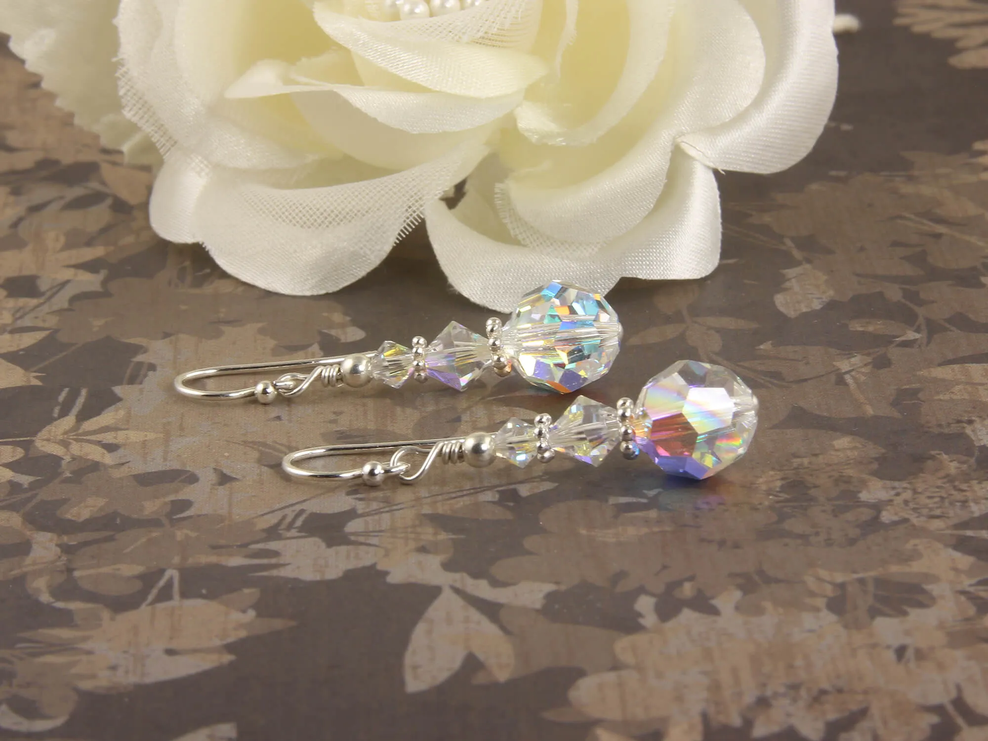 Shimmering Crystal Beaded Earrings