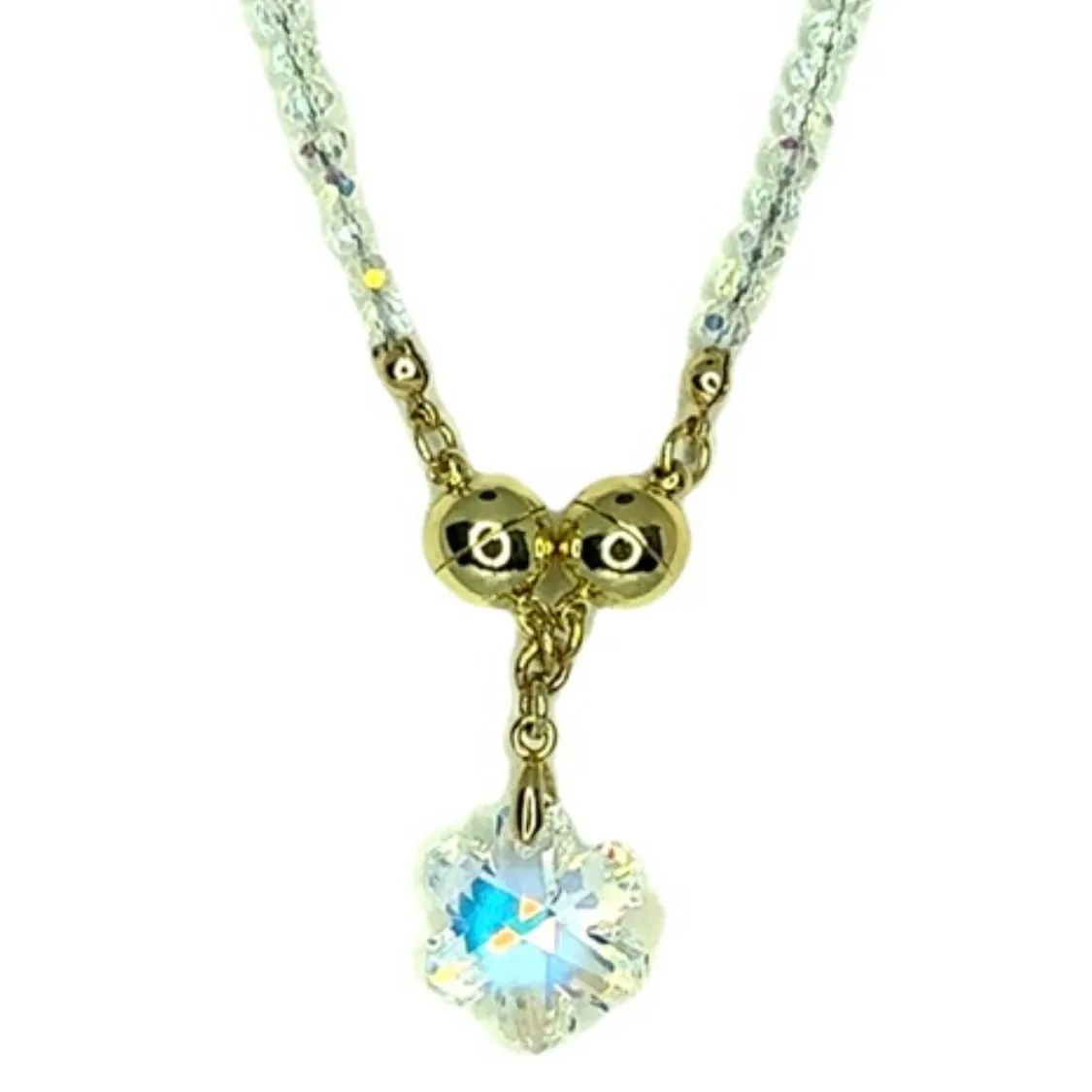 Shimmering Snowflake Gift Set - Medium Strand AB and Snowflake pendant