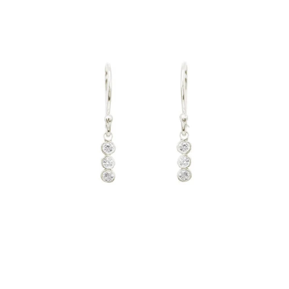 Short Seed Pod Solitaire Earrings