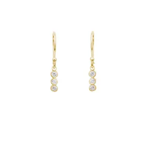 Short Seed Pod Solitaire Earrings