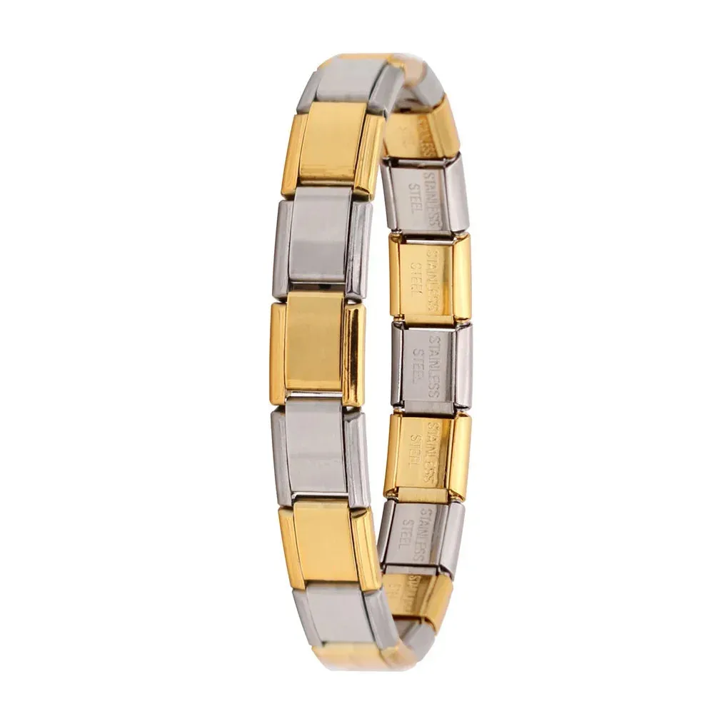 Silver and Gold Italian Charm Bracelet