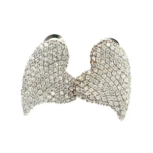 Silver Crystal Heart Sterling Silver Stud Earring