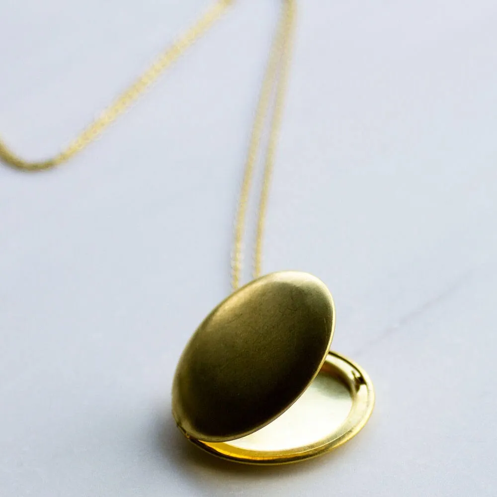 Simple Modern Gold Locket