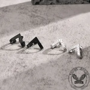 Simple V-shaped Stainless Steel Earrings