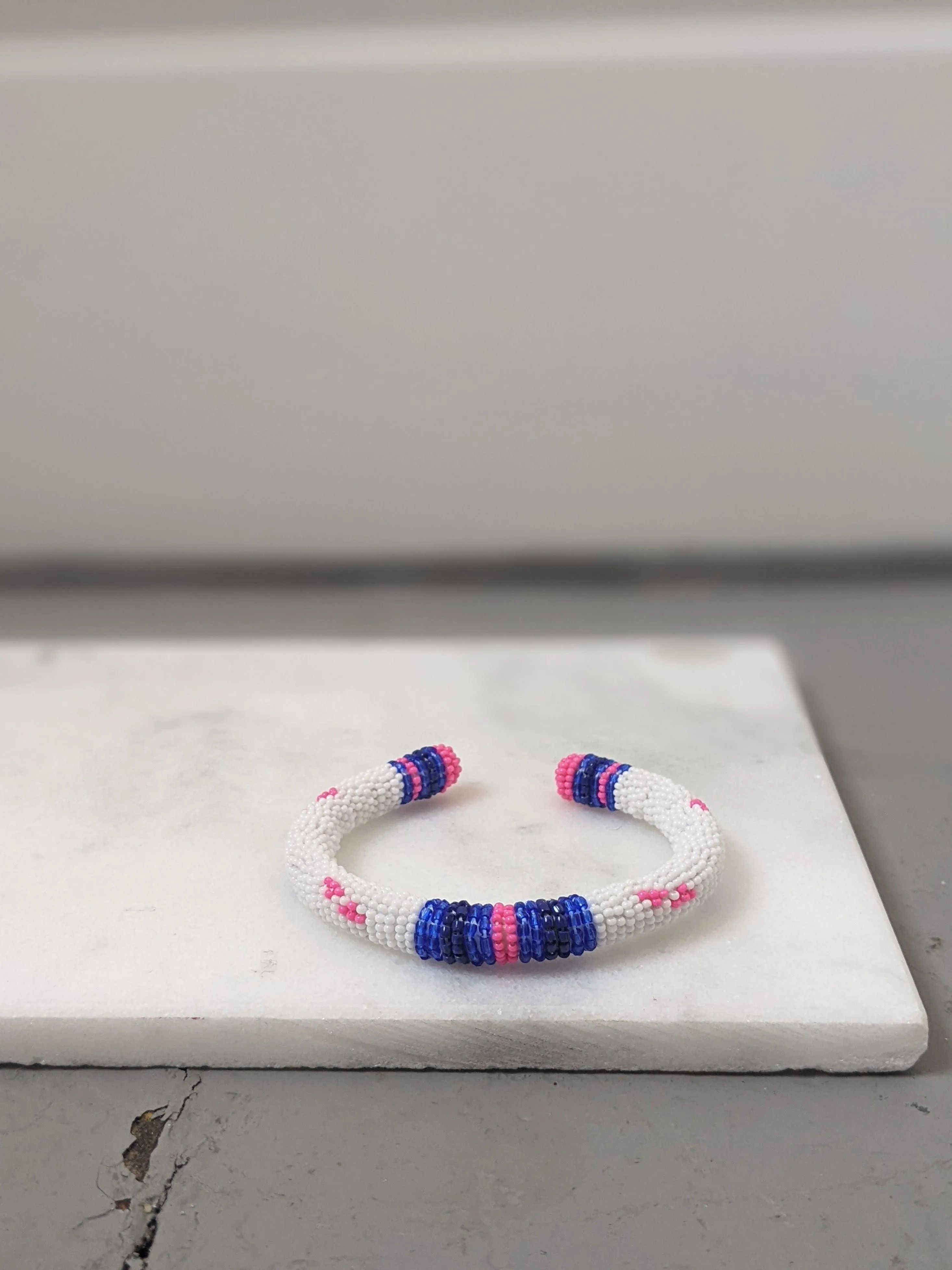 Sora Pink Beaded Cuff