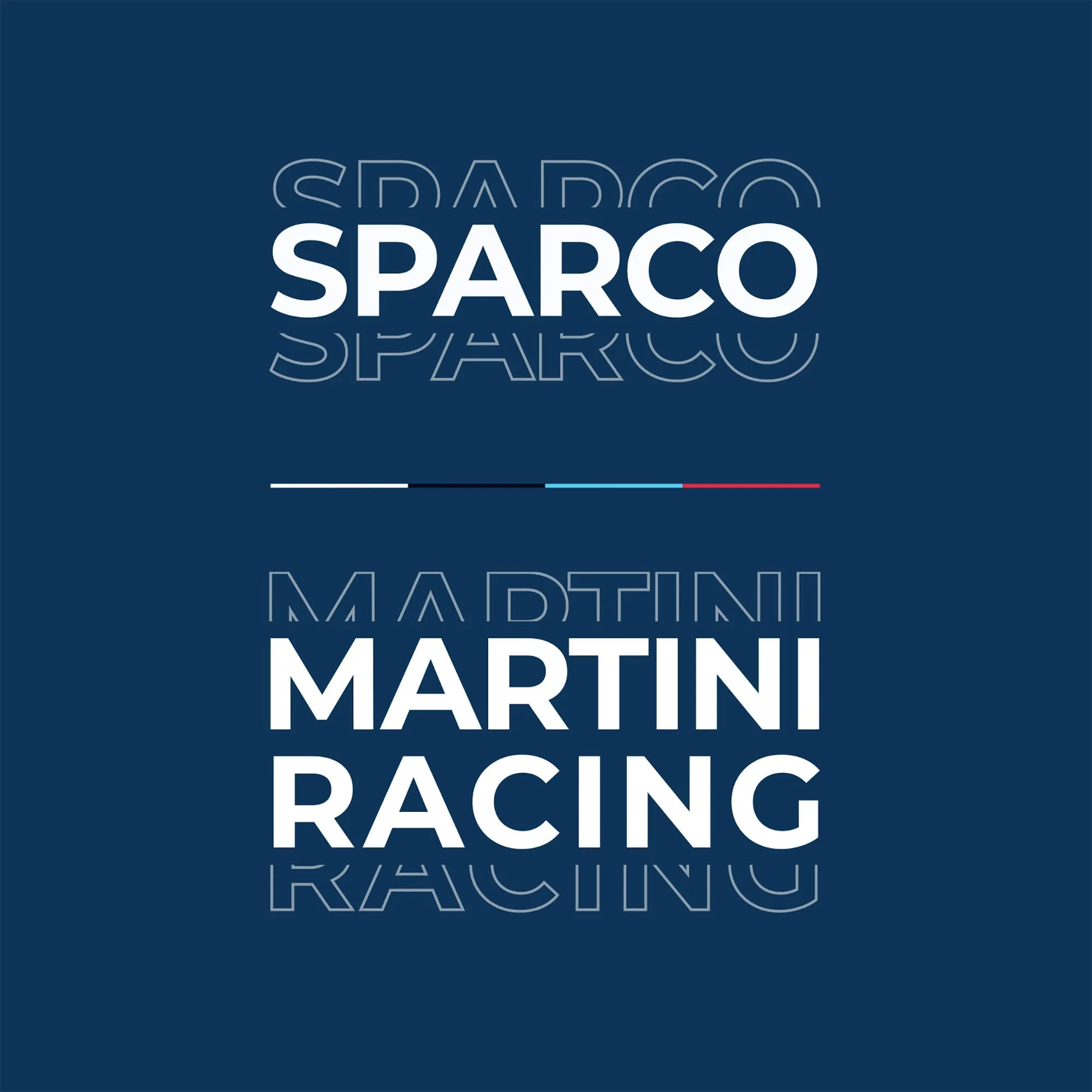 Sparco Martini Racing Umbrella Large Golf Size 130cm Blue/White Genuine Official