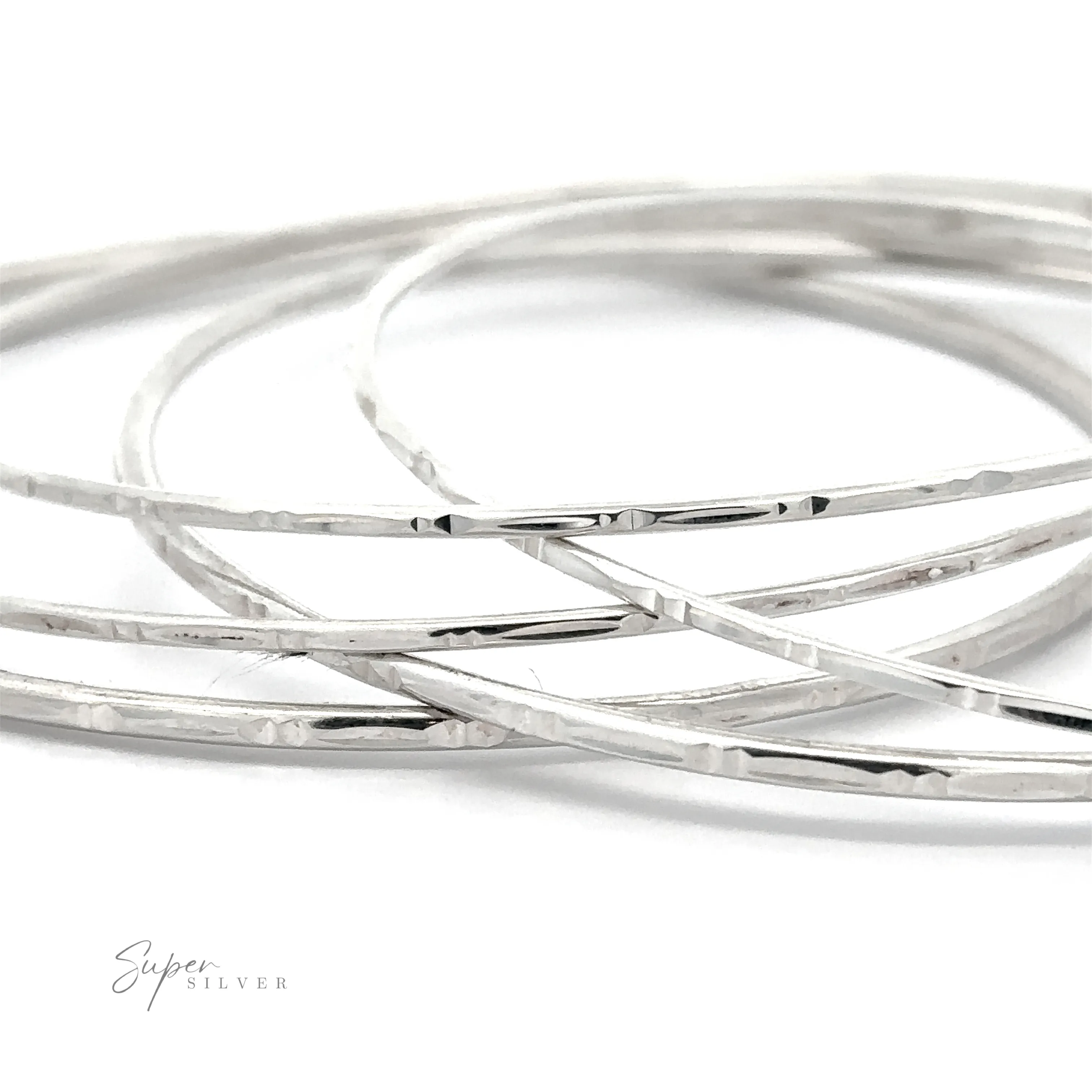 Sparkling Faceted Bangle Bracelet