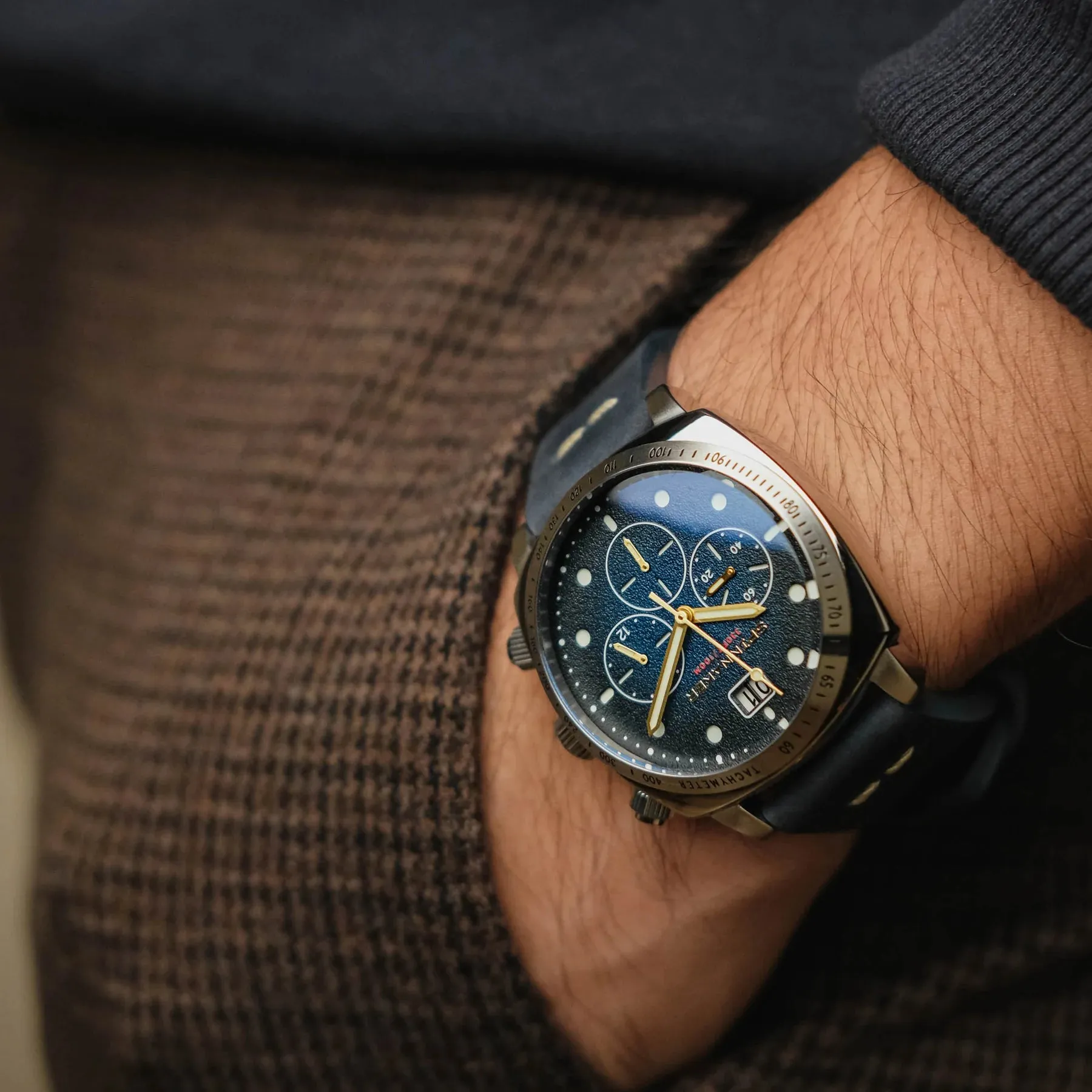 Spinnaker Hull Chronograph Blue