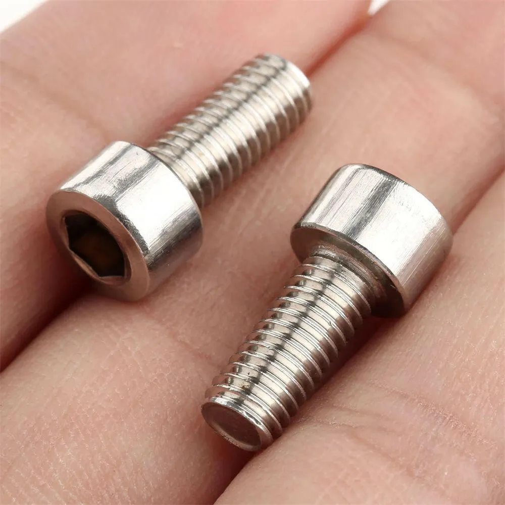 Stainless Steel Water Bottle Cage Bolts Bottle Cage Screw Bicycle Bottle Holder Screws M5 Hexagon Bolt Bicycle Screws