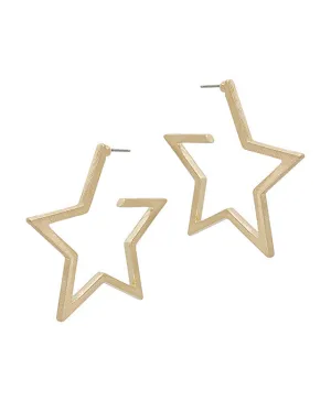 Starstruck Gold Open Hoop Earrings