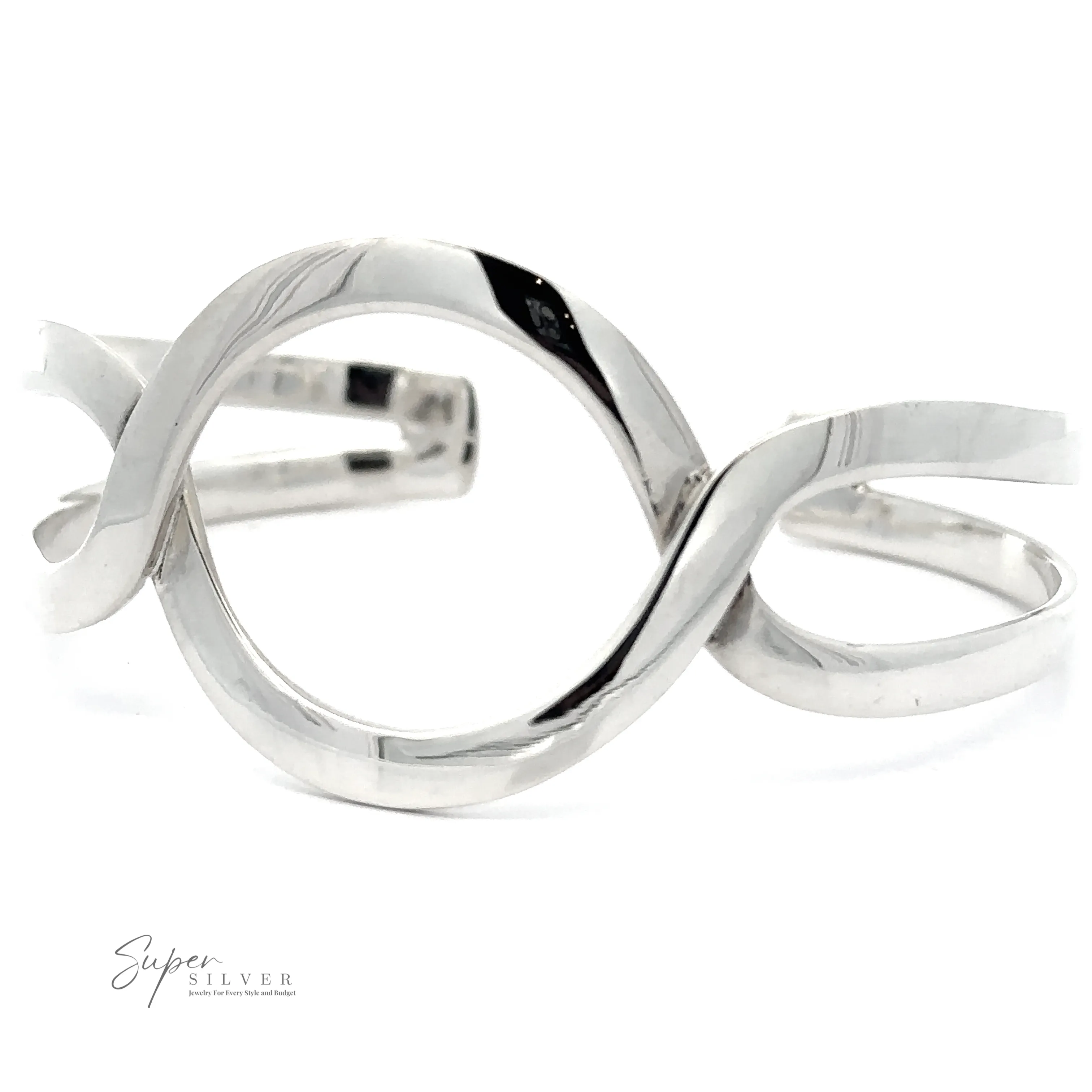 Trendy Twisted Cuff with Circle Design