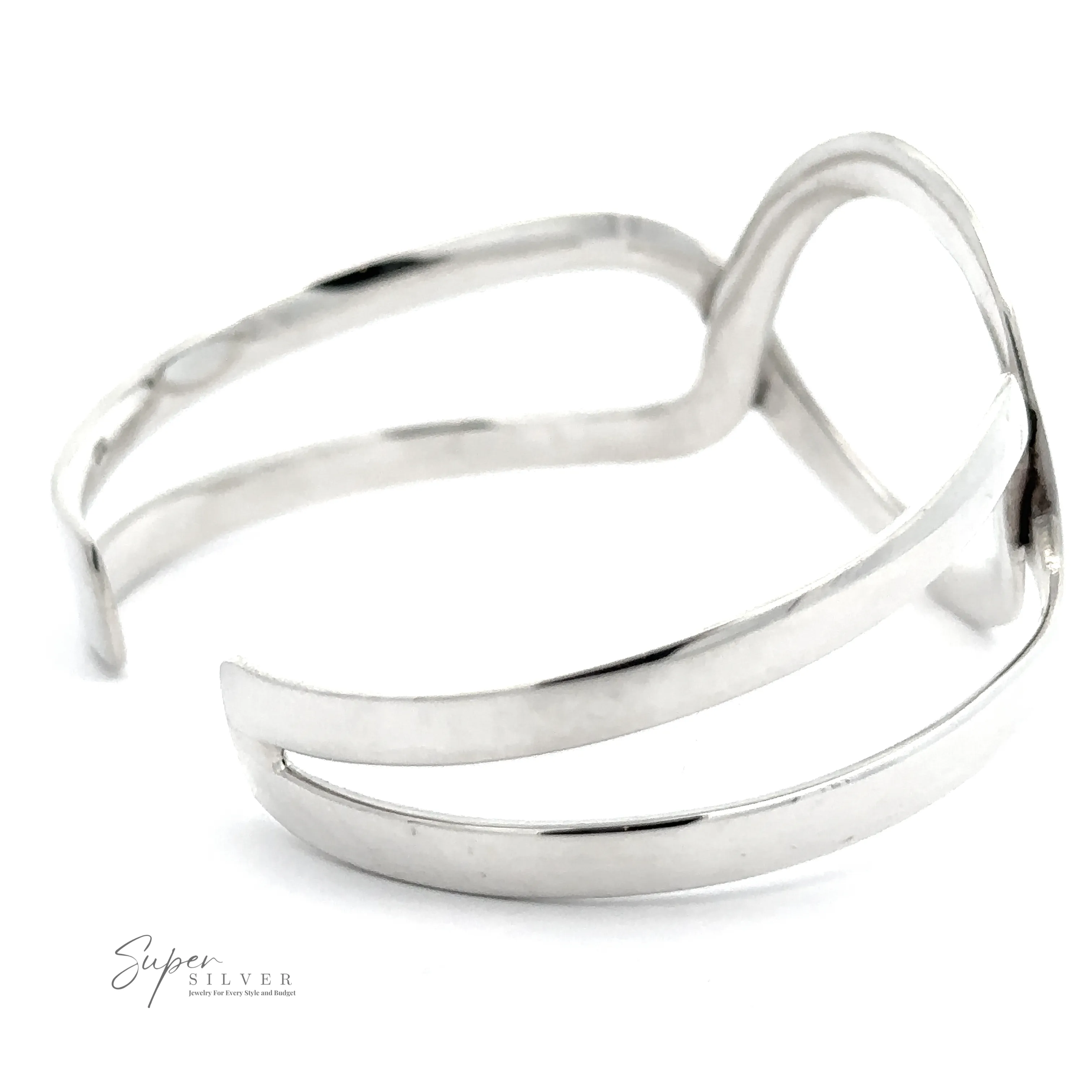 Trendy Twisted Cuff with Circle Design