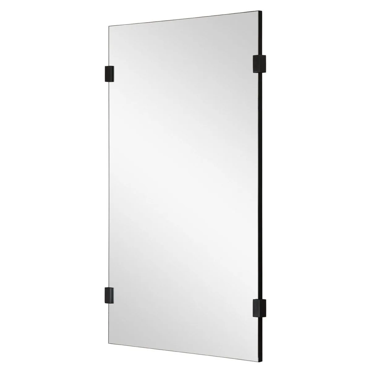 Wall Mirror with Black Nickel Clips by Mirror Home