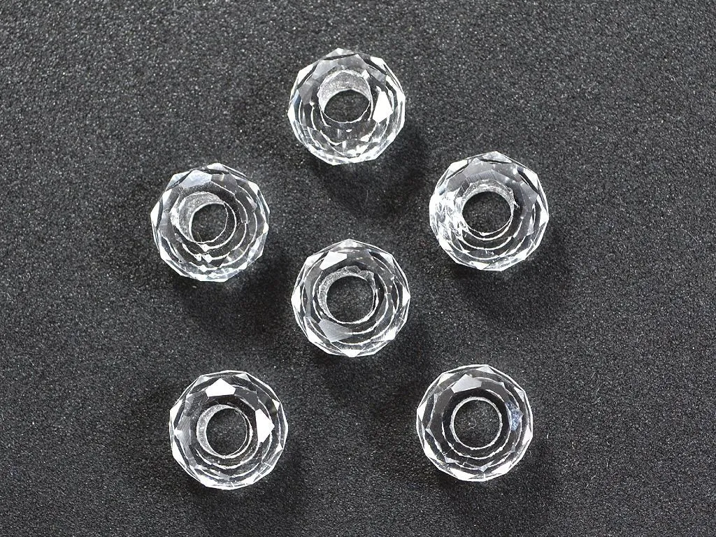 White Faceted Crystal Beads (Wholesale)
