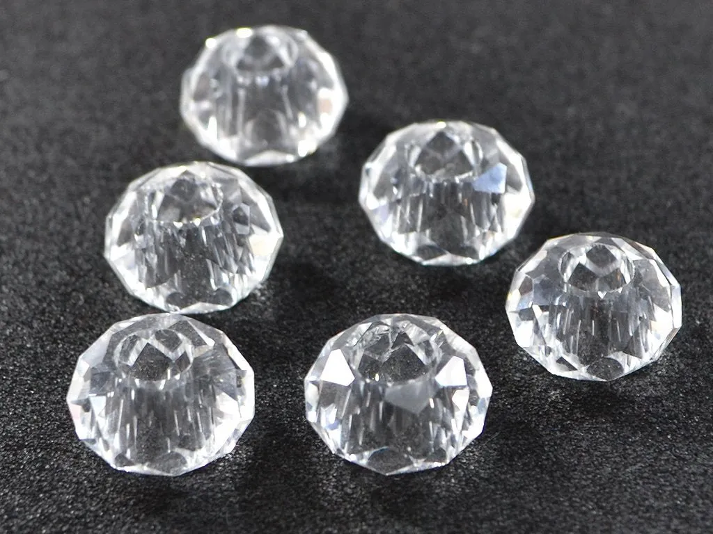 White Faceted Crystal Beads (Wholesale)
