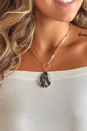 Zebra Jasper Pendant Necklace